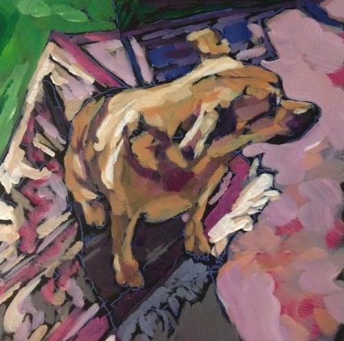 "Sunny Rug!" original fine art by Kat Corrigan "Sunny Rug!" original fine art by Kat Corrigan