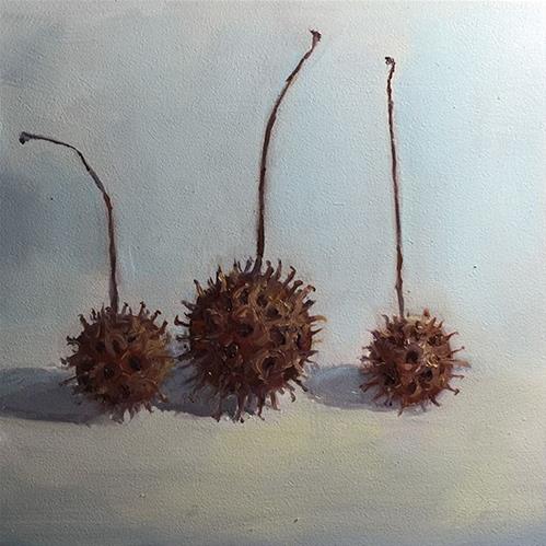 "sweet gum balls" original fine art by Merle Manwaring "sweet gum balls" original fine art by Merle Manwaring