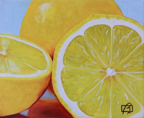 "Three Lemons" original fine art by Andre Beaulieu "Three Lemons" original fine art by Andre Beaulieu