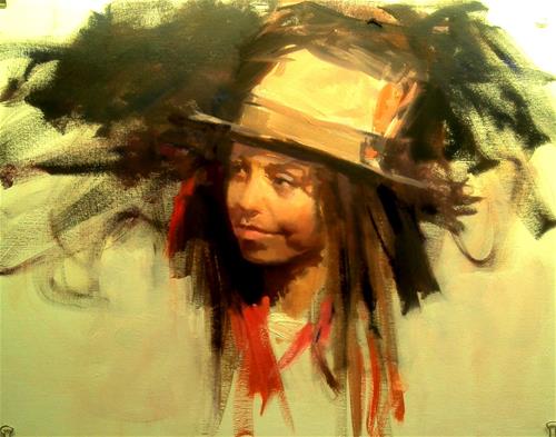"head of young boy" original fine art by Richard Schiele "head of young boy" original fine art by Richard Schiele