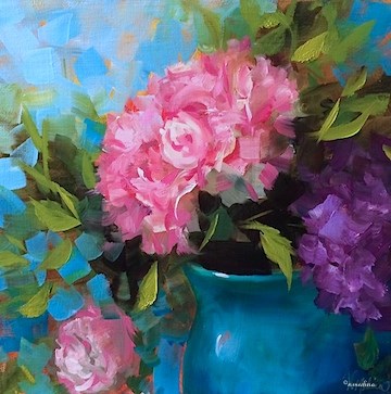 "Peony Hearts and Breaking Down the Essentials of the Flower - Paintings by Nancy Medina" original fine art by Nancy Medina "Peony Hearts and Breaking Down the Essentials of the Flower - Paintings by Nancy Medina" original fine art by Nancy Medina