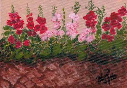"Garden Wall" original fine art by Donna Vieth "Garden Wall" original fine art by Donna Vieth