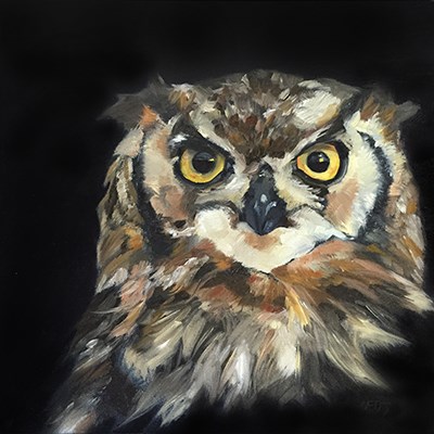 "Spotted Owl" original fine art by Elizabeth Dawn Johnston "Spotted Owl" original fine art by Elizabeth Dawn Johnston