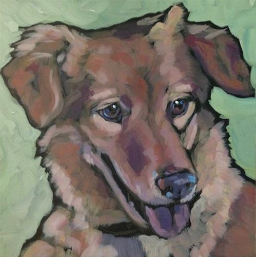 "July 9, Lookyee" original fine art by Kat Corrigan "July 9, Lookyee" original fine art by Kat Corrigan