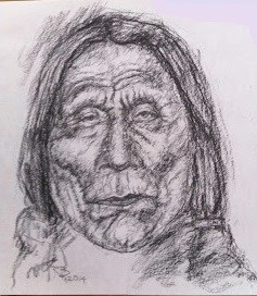 "Indian Portrait" original fine art by Rick Blankenship "Indian Portrait" original fine art by Rick Blankenship