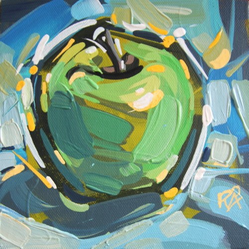 "Apple Abstraction 25" original fine art by Roger Akesson "Apple Abstraction 25" original fine art by Roger Akesson
