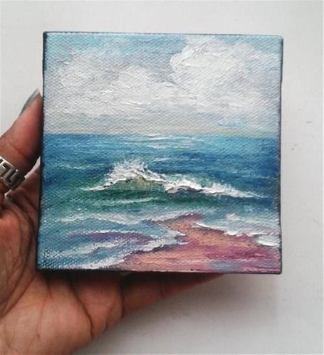 "Oil Painting Beach Waves Seascape" original fine art by Camille Morgan "Oil Painting Beach Waves Seascape" original fine art by Camille Morgan