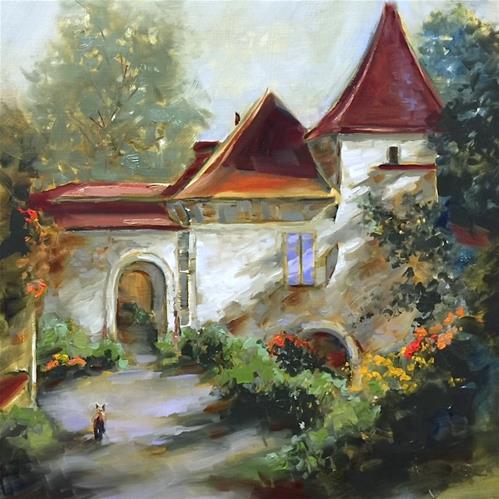 "French Escape Chateau - Countdown to France - Nancy Medina Art Classes and Workshops" original fine art by Nancy Medina "French Escape Chateau - Countdown to France - Nancy Medina Art Classes and Workshops" original fine art by Nancy Medina