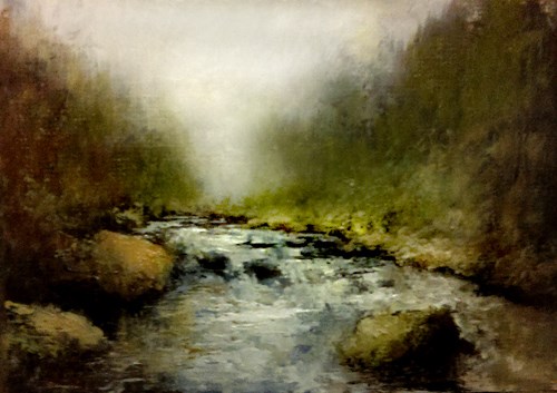"Boulders in the River" original fine art by Bob Kimball "Boulders in the River" original fine art by Bob Kimball