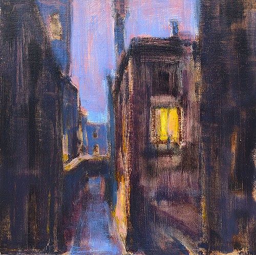 "Nightfall in Venice" original fine art by Kevin Inman "Nightfall in Venice" original fine art by Kevin Inman