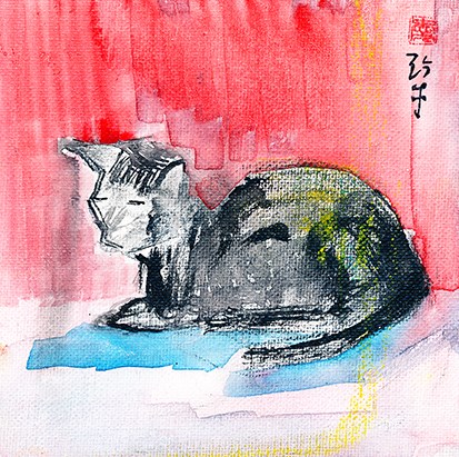 "Cry Grey" original fine art by Janet Gunderson "Cry Grey" original fine art by Janet Gunderson