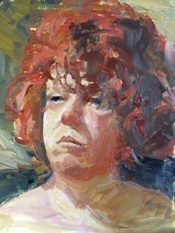 "Portrait of Gina" original fine art by Libby Gilpatric "Portrait of Gina" original fine art by Libby Gilpatric