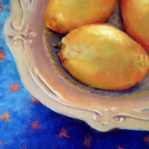 "Maddie's Bowl of Lemons" original fine art by Cindy Gillett "Maddie's Bowl of Lemons" original fine art by Cindy Gillett