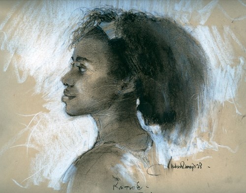 "AFRO SERIES 7" original fine art by Adebanji Alade "AFRO SERIES 7" original fine art by Adebanji Alade