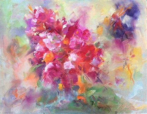 "Orchid inspired 3" original fine art by Hoda Nicholas "Orchid inspired 3" original fine art by Hoda Nicholas