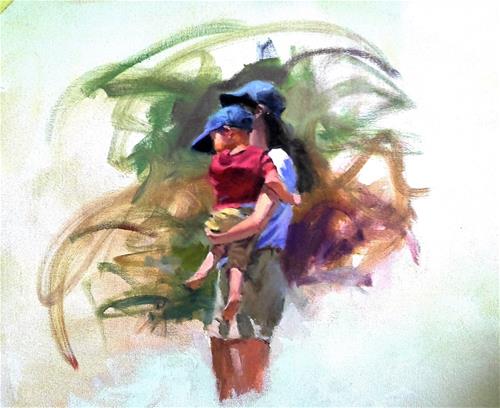 "mother and son" original fine art by Richard Schiele "mother and son" original fine art by Richard Schiele
