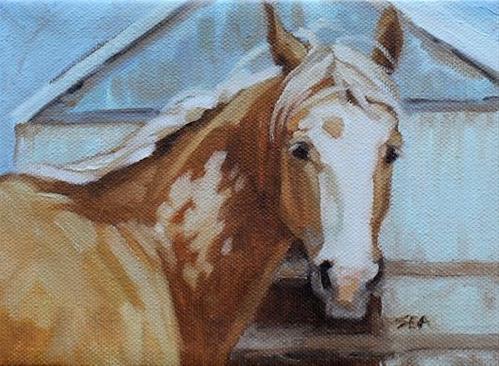 "''Palomino Paint''" original fine art by Susan Ashmore "''Palomino Paint''" original fine art by Susan Ashmore
