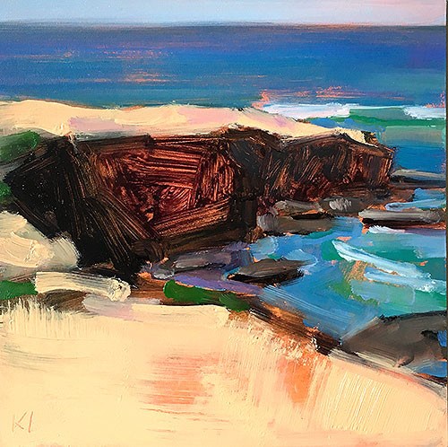 "Sunset Cliffs" original fine art by Kevin Inman "Sunset Cliffs" original fine art by Kevin Inman