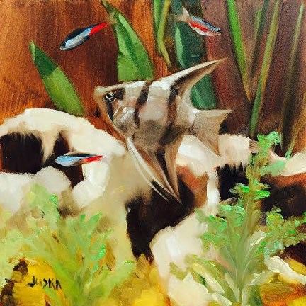 "Angel Fish" original fine art by Elaine Juska Joseph "Angel Fish" original fine art by Elaine Juska Joseph