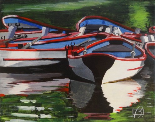 "Boat Afloat II" original fine art by Andre Beaulieu "Boat Afloat II" original fine art by Andre Beaulieu