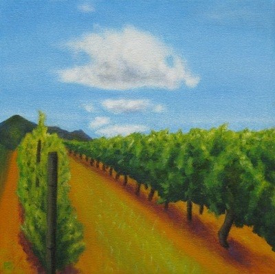 "Magical Stellenbosch II" original fine art by Pera Schillings "Magical Stellenbosch II" original fine art by Pera Schillings