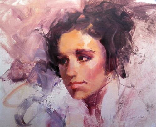 "head sketch, Anna" original fine art by Richard Schiele "head sketch, Anna" original fine art by Richard Schiele