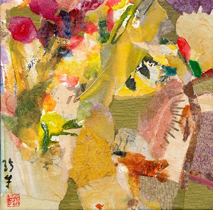 "Floral Collage" original fine art by Janet Gunderson "Floral Collage" original fine art by Janet Gunderson
