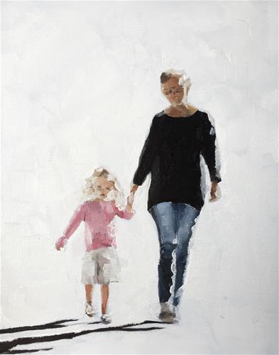 "Mum and Daughter" original fine art by James Coates "Mum and Daughter" original fine art by James Coates