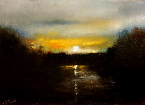 "Sunset at the River" original fine art by Bob Kimball "Sunset at the River" original fine art by Bob Kimball