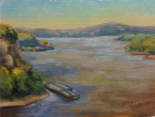 "Trail of Tears Overlook-en plein air" original fine art by Veronica Brown "Trail of Tears Overlook-en plein air" original fine art by Veronica Brown