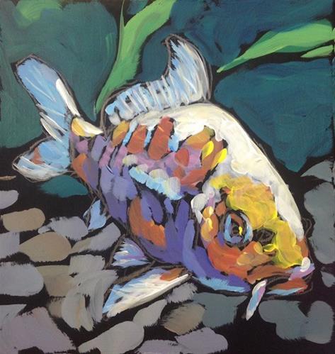 "Monica's Fish, March 2" original fine art by Kat Corrigan "Monica's Fish, March 2" original fine art by Kat Corrigan