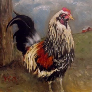 "Beau the Rooster" original fine art by Vana Meyers "Beau the Rooster" original fine art by Vana Meyers