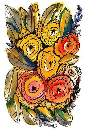 "Ruffled" original fine art by Tonya Doughty "Ruffled" original fine art by Tonya Doughty