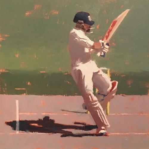 "BATSMAN SERIES #7 of 9" original fine art by Helen Cooper "BATSMAN SERIES #7 of 9" original fine art by Helen Cooper
