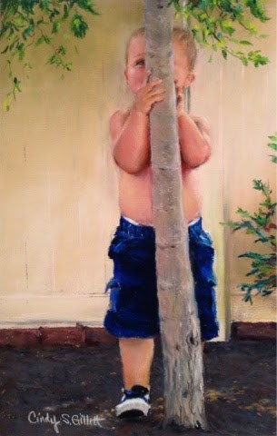 "Hide 'n Seek" original fine art by Cindy Gillett "Hide 'n Seek" original fine art by Cindy Gillett