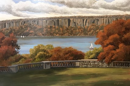 "Palisade Dreams and Hudson River" original fine art by Jamie Williams Grossman "Palisade Dreams and Hudson River" original fine art by Jamie Williams Grossman