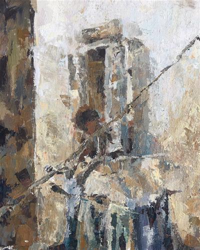 "On the Line" original fine art by Nava Judith "On the Line" original fine art by Nava Judith