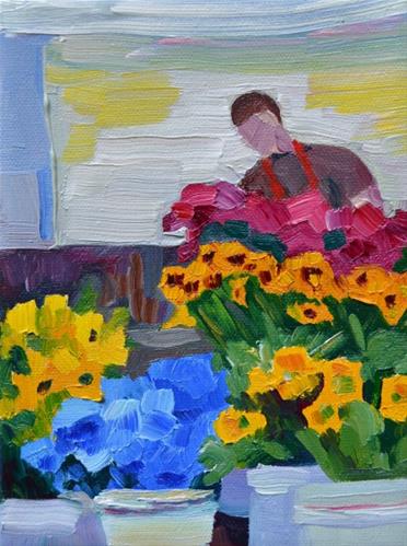 "Fresh Flowers" original fine art by Loralee Chapleau "Fresh Flowers" original fine art by Loralee Chapleau