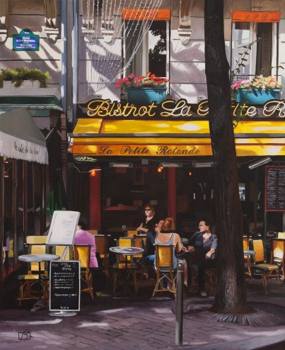 "Bistrot La petite rotonde" original fine art by Andre Beaulieu "Bistrot La petite rotonde" original fine art by Andre Beaulieu