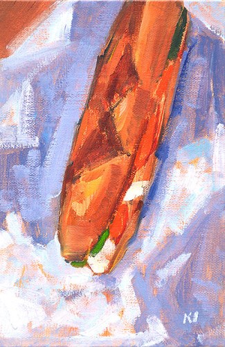 "Italian Sandwich" original fine art by Kevin Inman "Italian Sandwich" original fine art by Kevin Inman