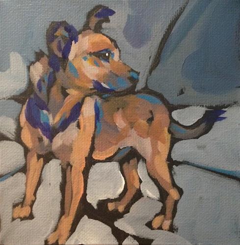 "Squirrel?" original fine art by Kat Corrigan "Squirrel?" original fine art by Kat Corrigan