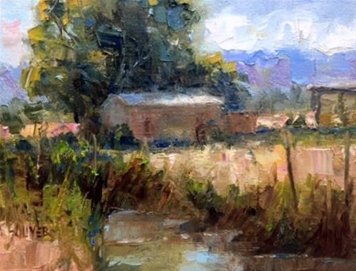 "Linking The Darks - NM Farm" original fine art by Julie Ford Oliver "Linking The Darks - NM Farm" original fine art by Julie Ford Oliver