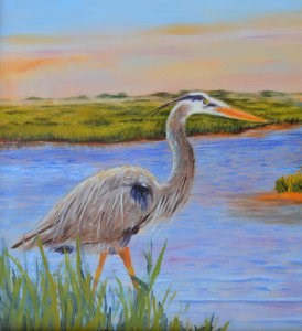 "Blue Heron" original fine art by Robert Frankis "Blue Heron" original fine art by Robert Frankis