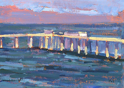"Ocean Beach Pier, aka Misty’s Home" original fine art by Kevin Inman "Ocean Beach Pier, aka Misty’s Home" original fine art by Kevin Inman