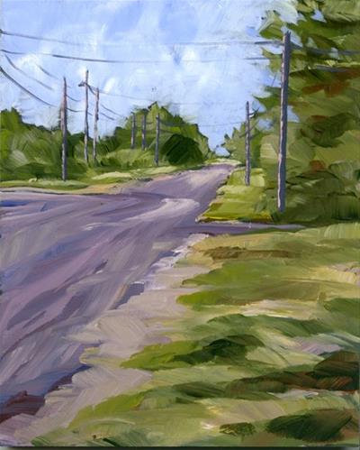 "Country Street" original fine art by Eileen Hennemann "Country Street" original fine art by Eileen Hennemann