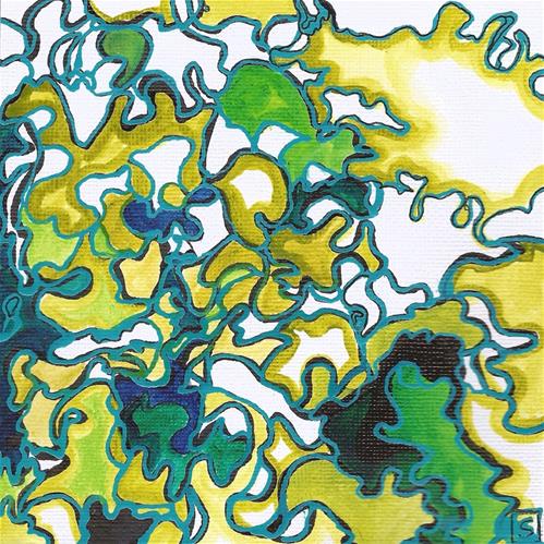 "6048 - Curly Lettuce" original fine art by Sea Dean "6048 - Curly Lettuce" original fine art by Sea Dean