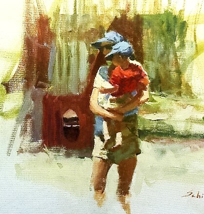 "mother and son 2" original fine art by Richard Schiele "mother and son 2" original fine art by Richard Schiele