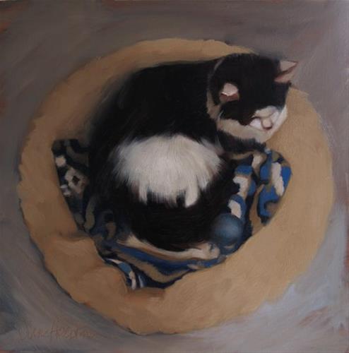 "Dozing Waverly, Do you paint by value, color or shape?" original fine art by Diane Hoeptner "Dozing Waverly, Do you paint by value, color or shape?" original fine art by Diane Hoeptner