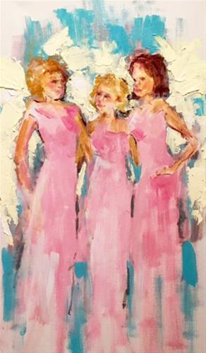 "Angel Friends" original fine art by Marcia Hodges "Angel Friends" original fine art by Marcia Hodges