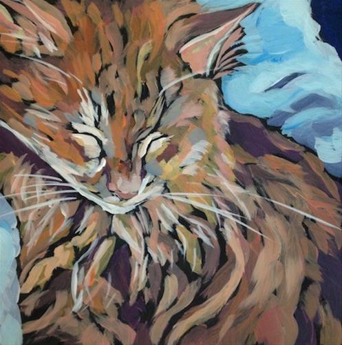 "March 28, Raskal" original fine art by Kat Corrigan "March 28, Raskal" original fine art by Kat Corrigan